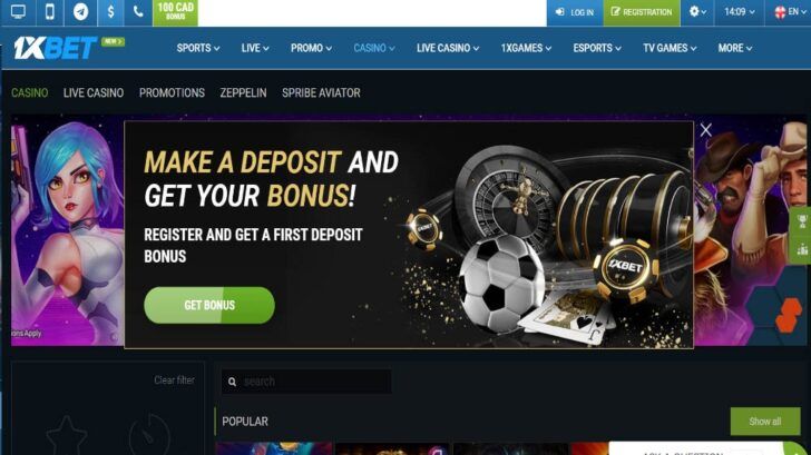1xBet casino review for online players with bonus