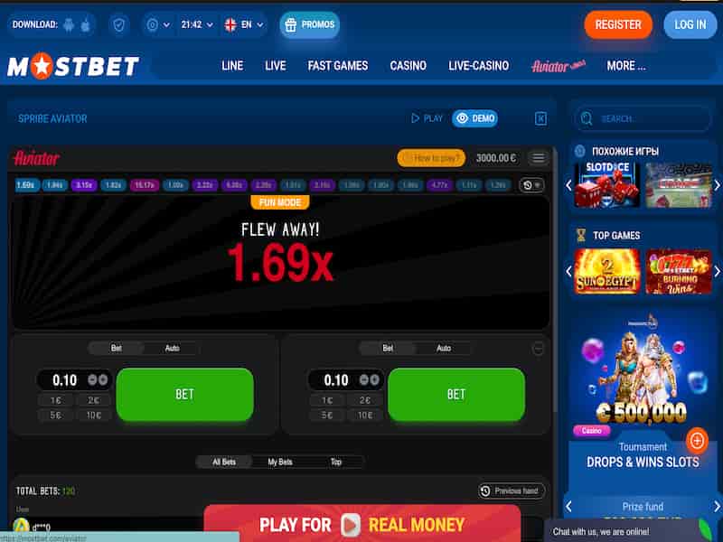 Play Aviator Game in MostBet